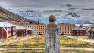 El busto de Lenin mira hacia este glaciar de las Svalbard @luisdavilla